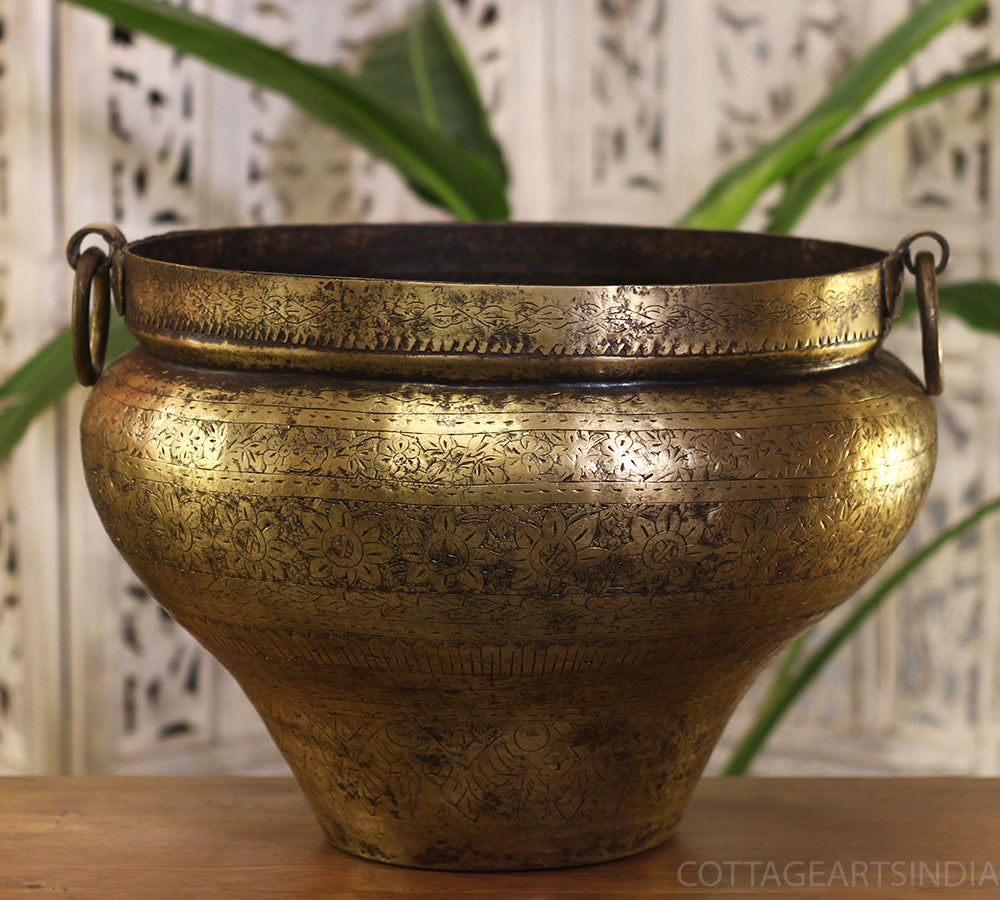 Brass Vintage Planter