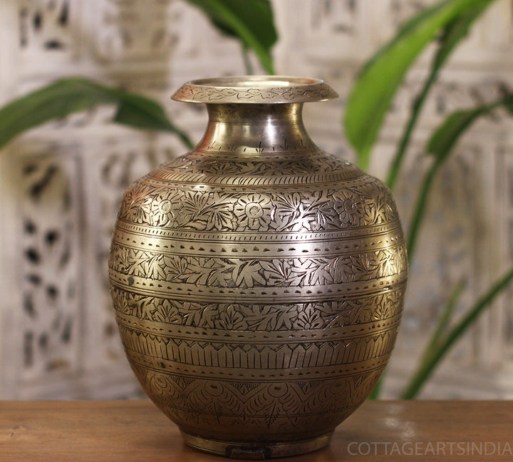 Brass Vintage Planter Silver Finish