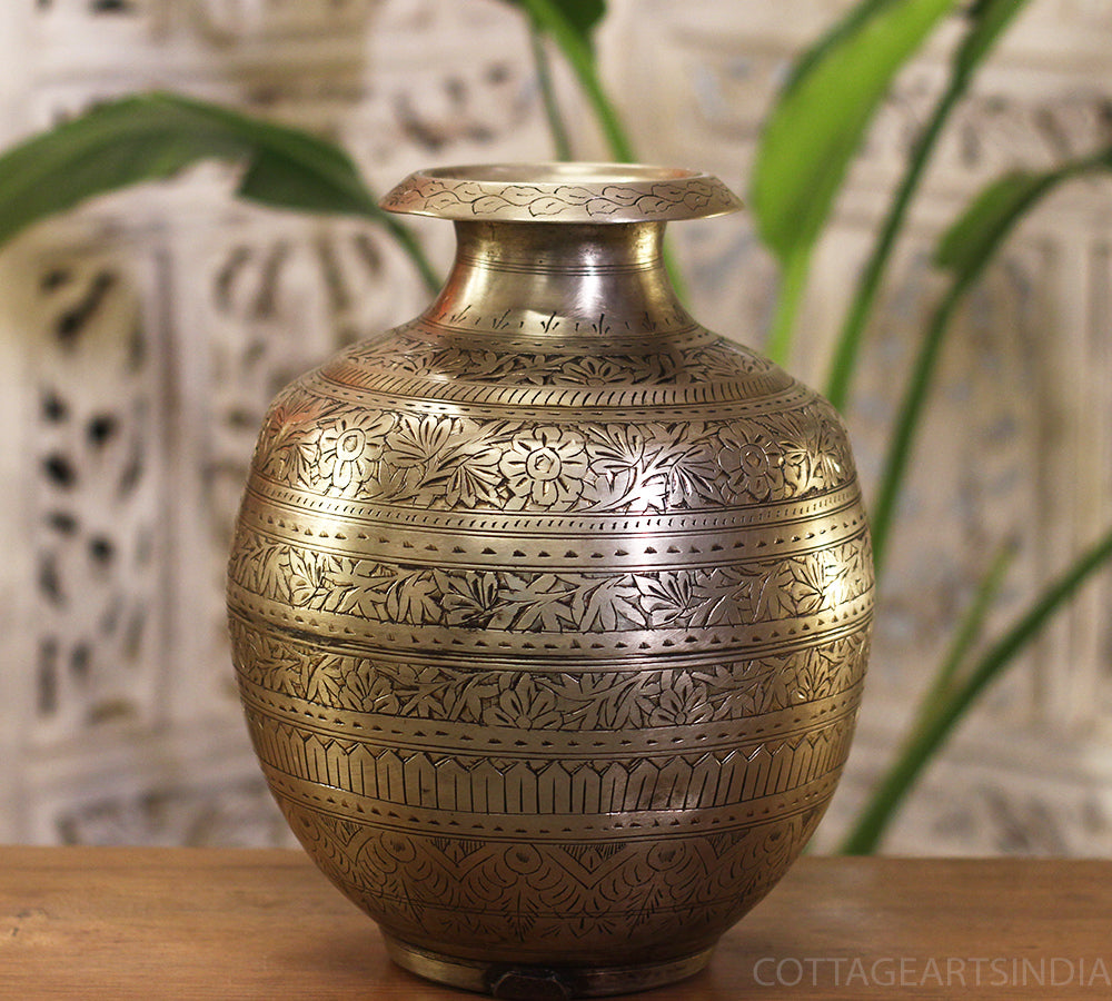 Brass Vintage Planter Silver Finish