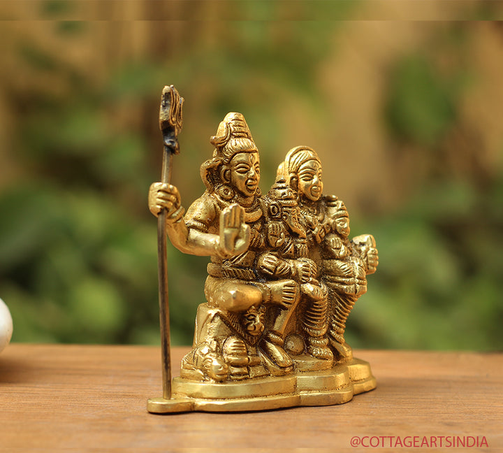 Brass Shiva family Parivar 3.5"