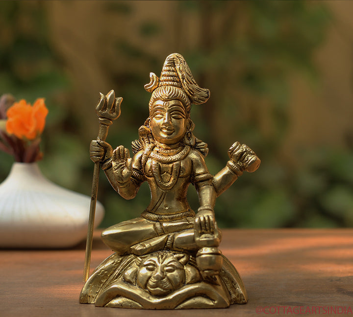Brass Shiva Sitting 4.5"