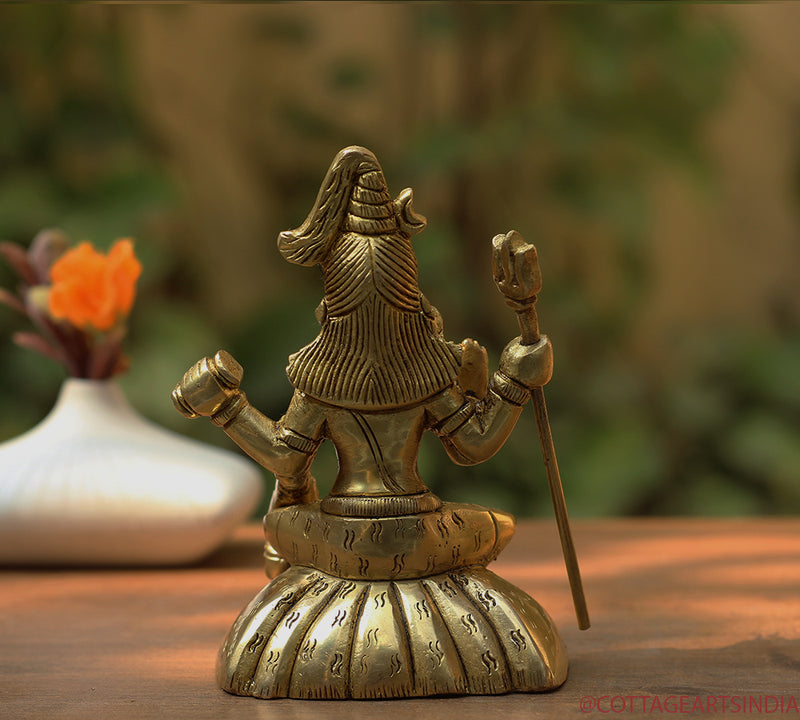 Brass Shiva Sitting 4.5"