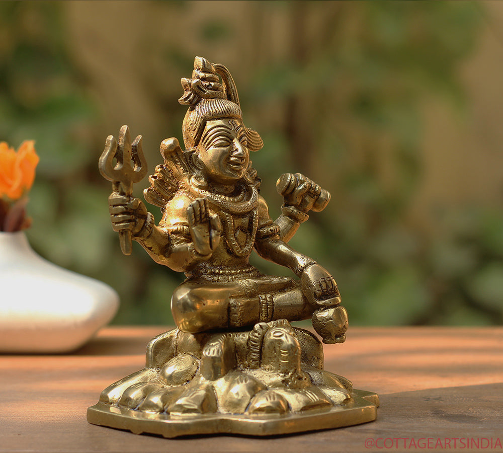 Brass Shiva Sitting 5"