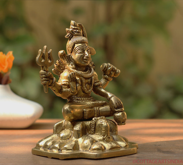Brass Shiva Sitting 5"