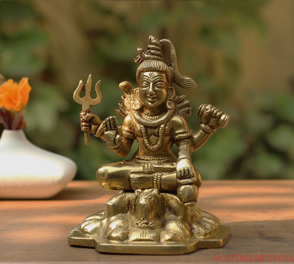 Brass Shiva Sitting 5"