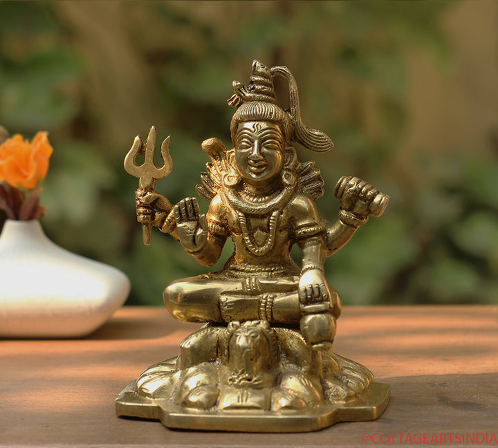 Brass Shiva Sitting 5"