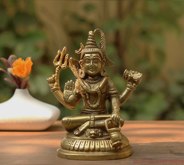Brass Shiva Sitting 5"