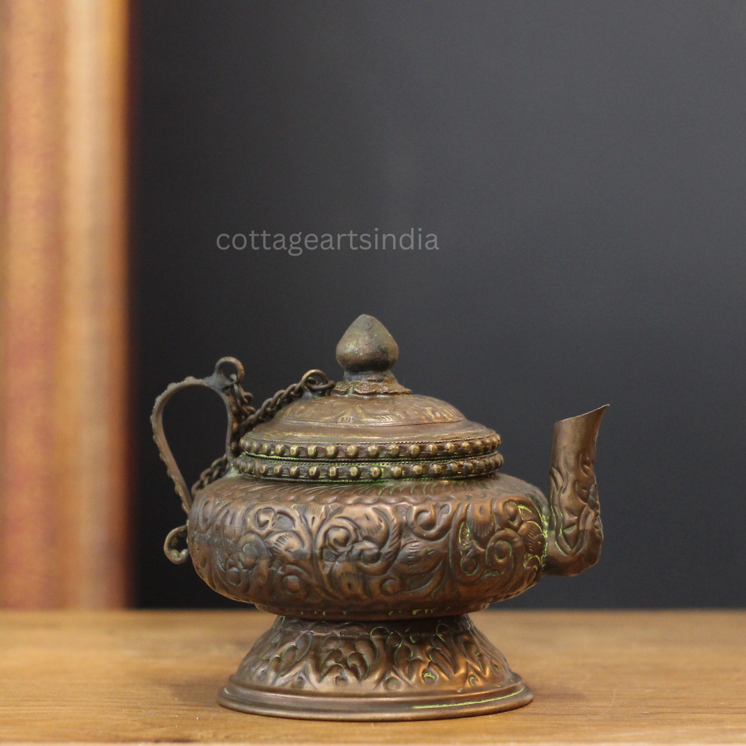 Brass Vintage Handcrafted Decorative Kettle