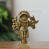 Handcrafted Brass Panchmukhi Hanuman Idol – Five-Faced Hanuman Statue