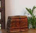 Vintage Teak Wood Haveli Pillar Base | Reclaimed Wooden Pedestal Stand