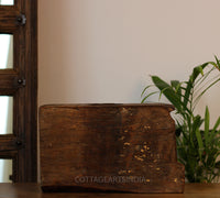 Vintage Teak Wood Haveli Pillar Base | Reclaimed Wooden Pedestal Stand