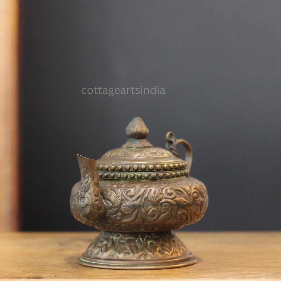 Brass Vintage Handcrafted Decorative Kettle