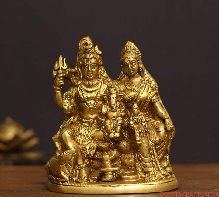 Brass Shiva family Parivar 6"