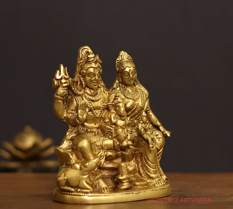 Brass Shiva family Parivar 6"