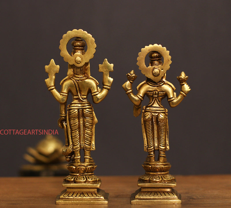 Brass Narayana /Vishnu Laxmi Standing