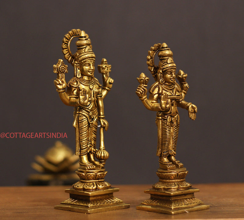 Brass Narayana /Vishnu Laxmi Standing