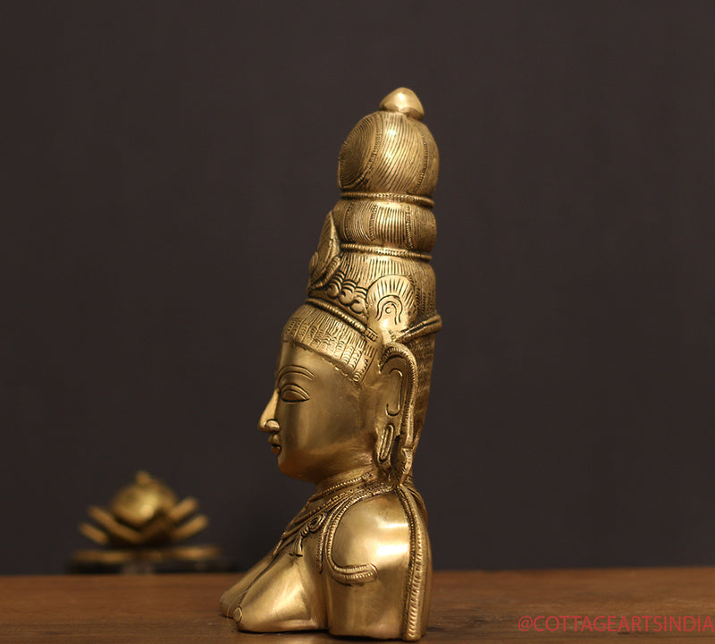 Brass Parvati Bust