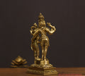 Brass Shiva Parvati Standing 9"