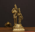 Brass Shiva Parvati Standing 9"