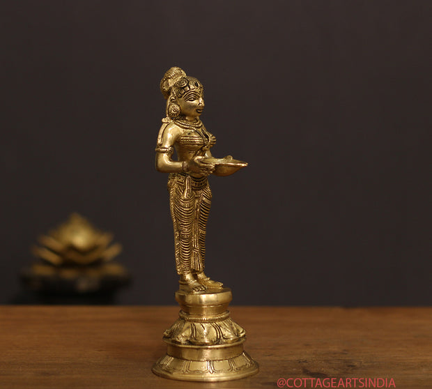 Brass Deeplaxmi 8"