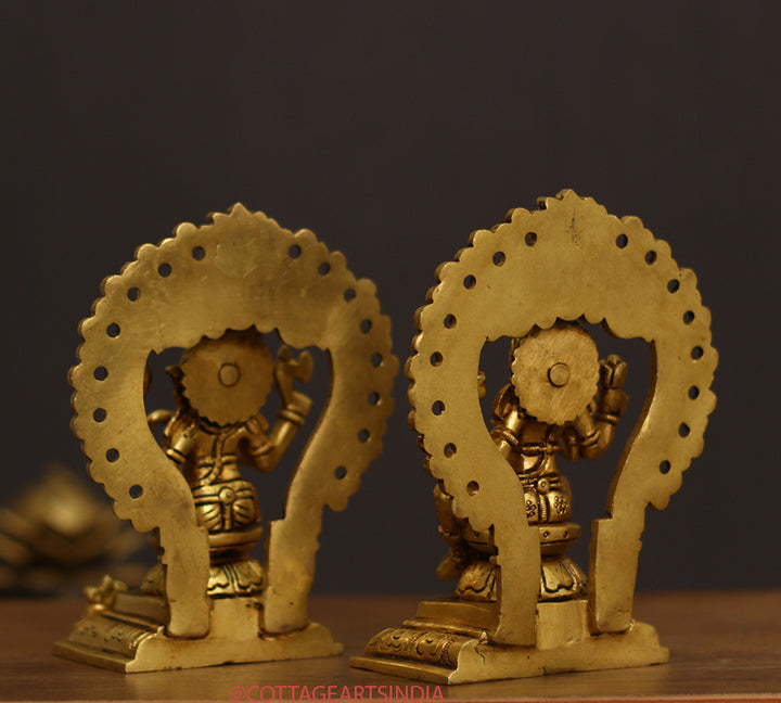 Brass Superfine Ganesh Laxmi Prabhaval 6.5"