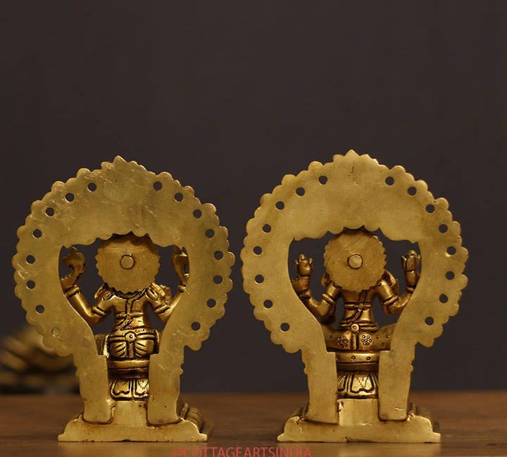 Brass Superfine Ganesh Laxmi Prabhaval 6.5"