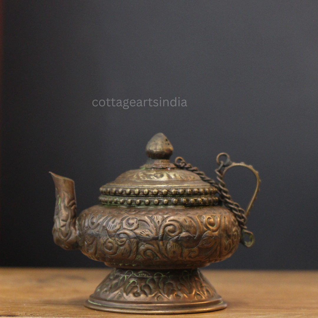 Brass Vintage Handcrafted Decorative Kettle
