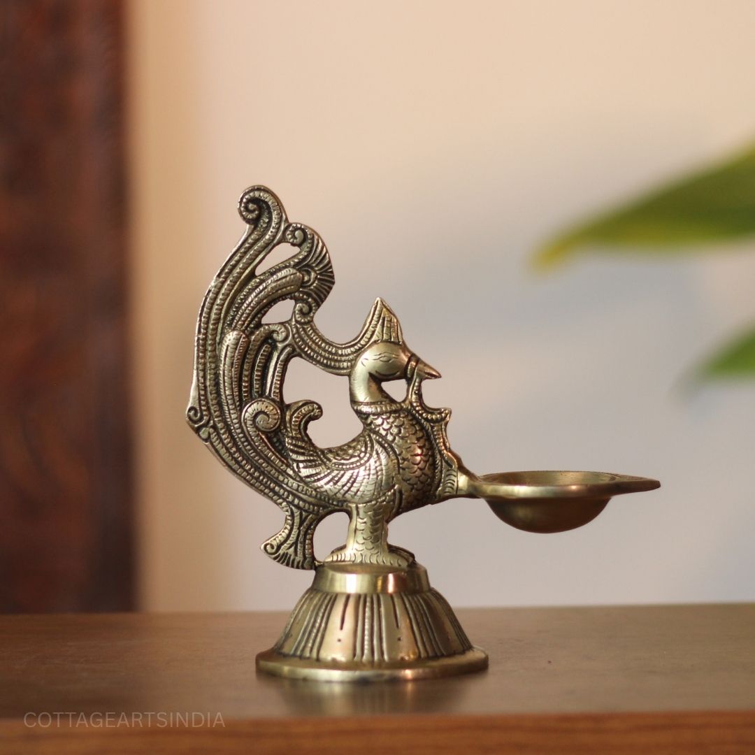 Brass Annapakshi Oil Diya