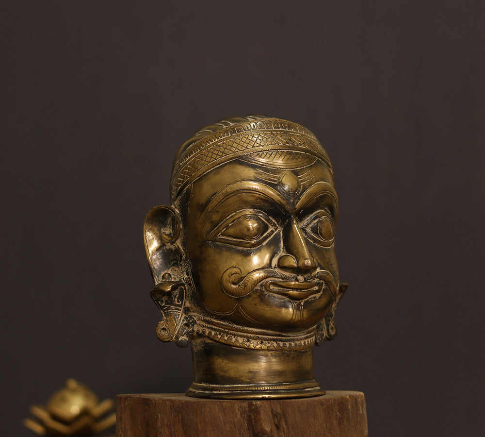 Brass Rustic Finish Shiva Mukhlingam