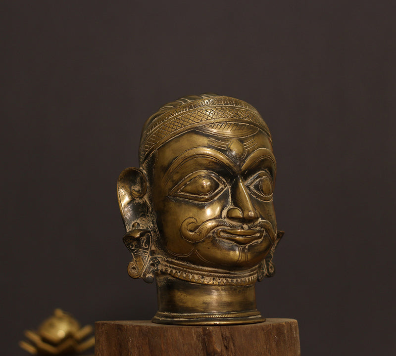 Brass Antique Finish Shiva Mukhlingam
