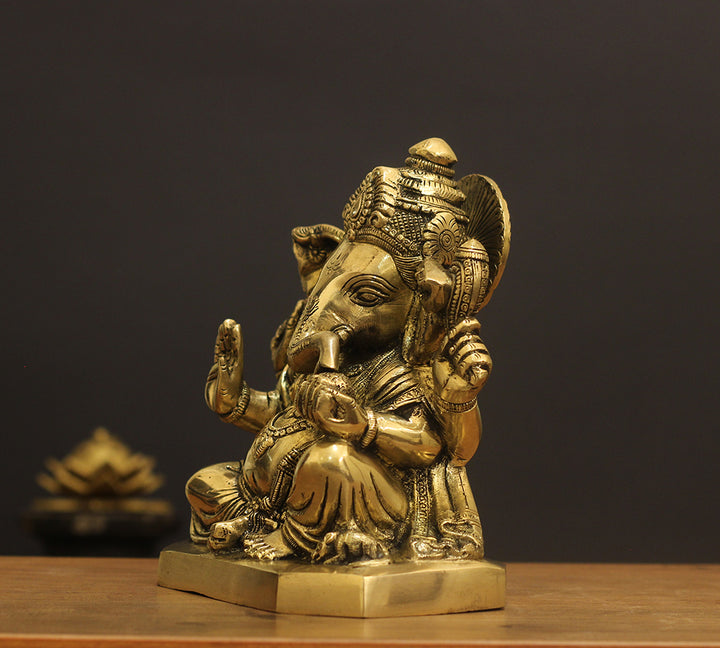 Brass Ganesh SuperFine 8"