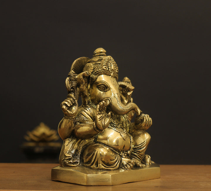 Brass Ganesh SuperFine 8"
