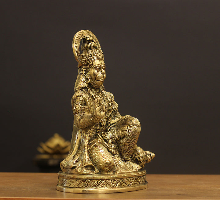Brass Hanuman Ashirvad 8.5''