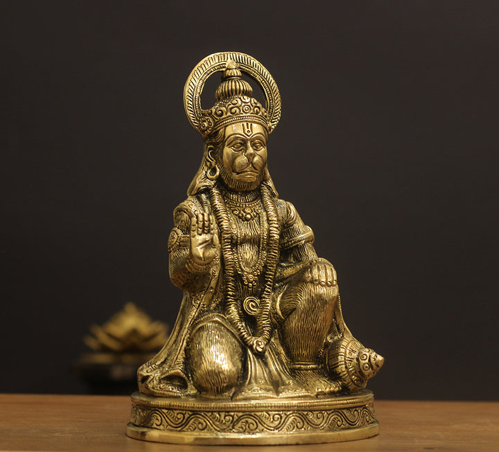 Brass Hanuman Ashirvad 8.5''