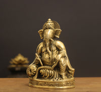 Brass Ganesh Writing 7.5"