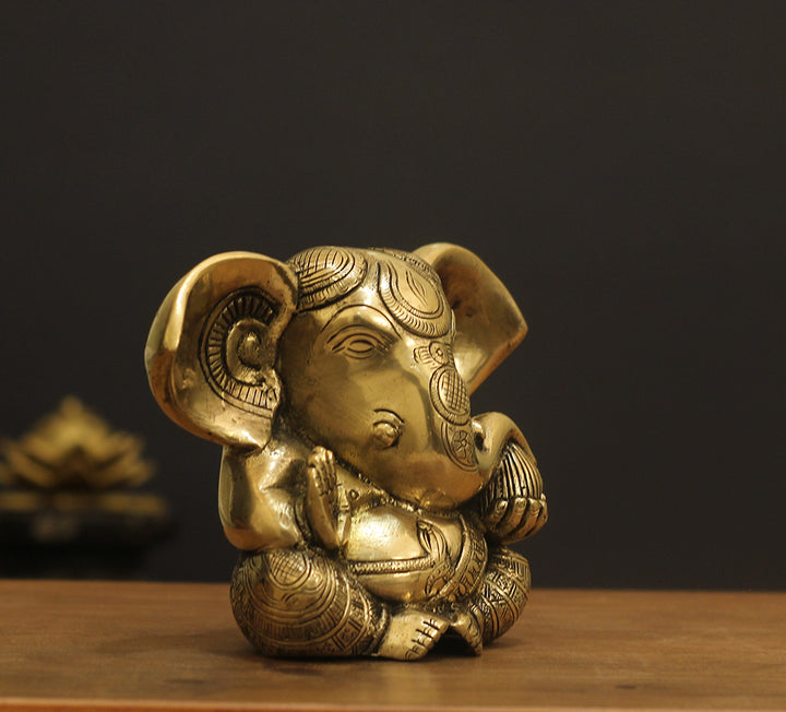 Brass Ganesh 5"