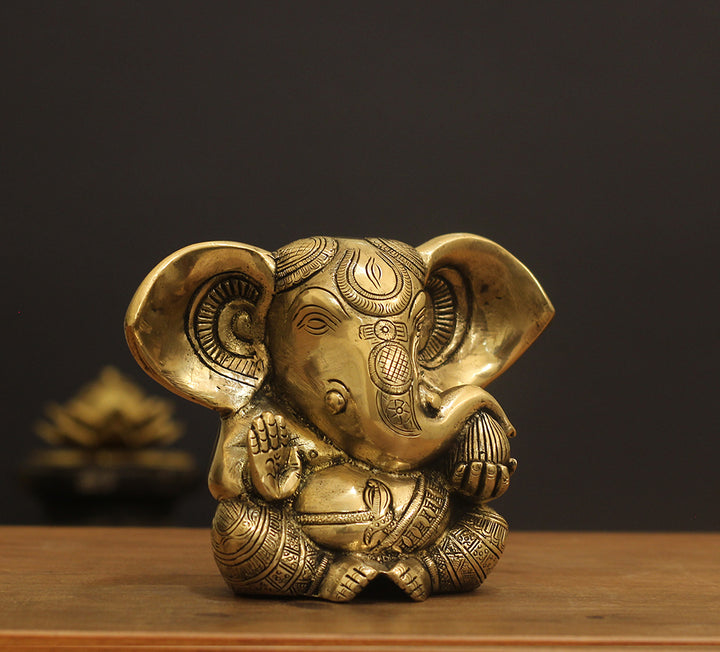 Brass Ganesh 5"