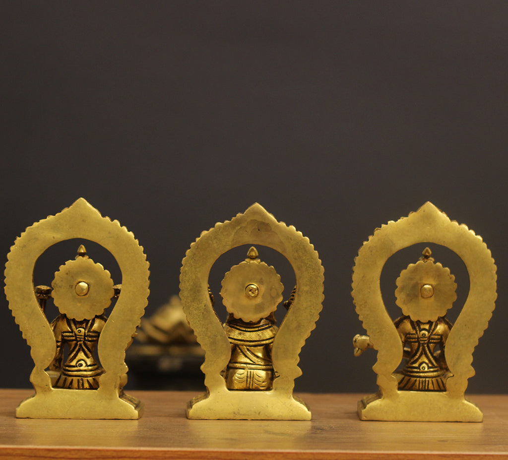 Brass Ganesh Laxmi Saraswati  5.5"