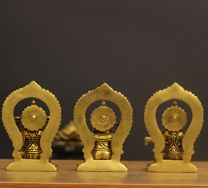Brass Ganesh Laxmi Saraswati  5.5"