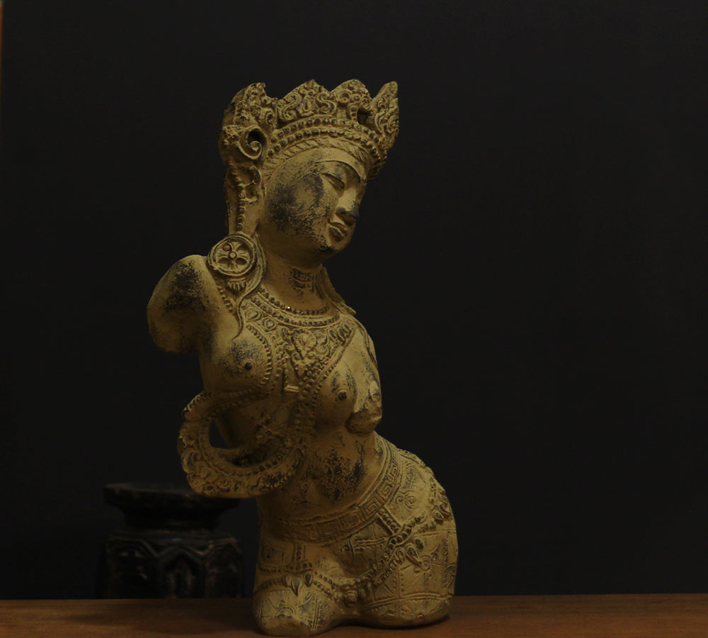 Vintage Finished Resin Lady Figure
