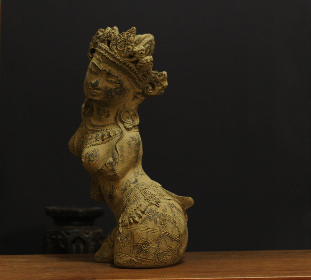 Vintage Finished Resin Lady Figure