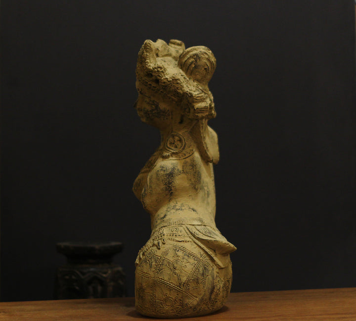 Vintage Finished Resin Lady Figure