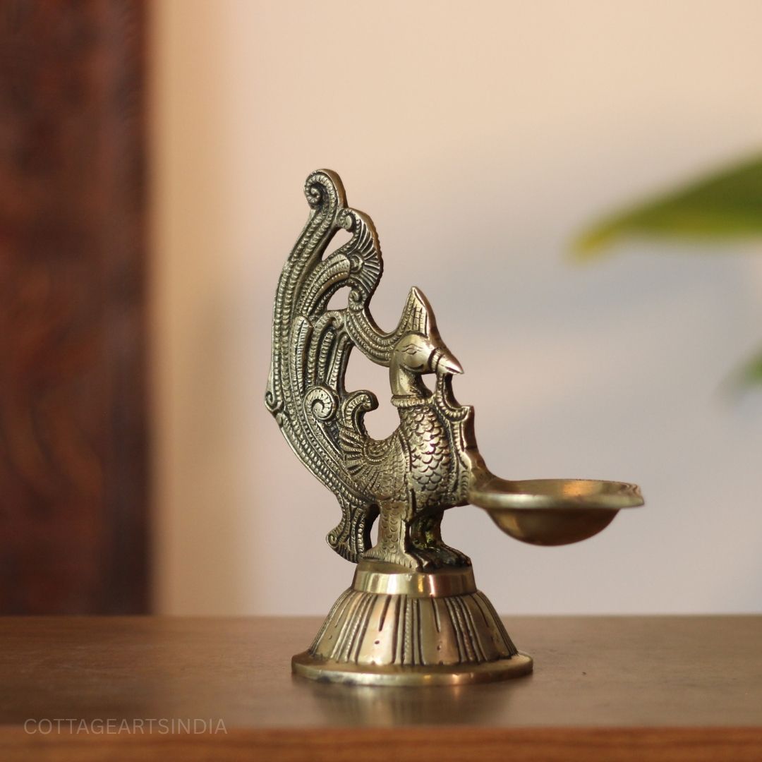 Brass Annapakshi Oil Diya