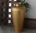 Tall Hammered Brass Planter 37"