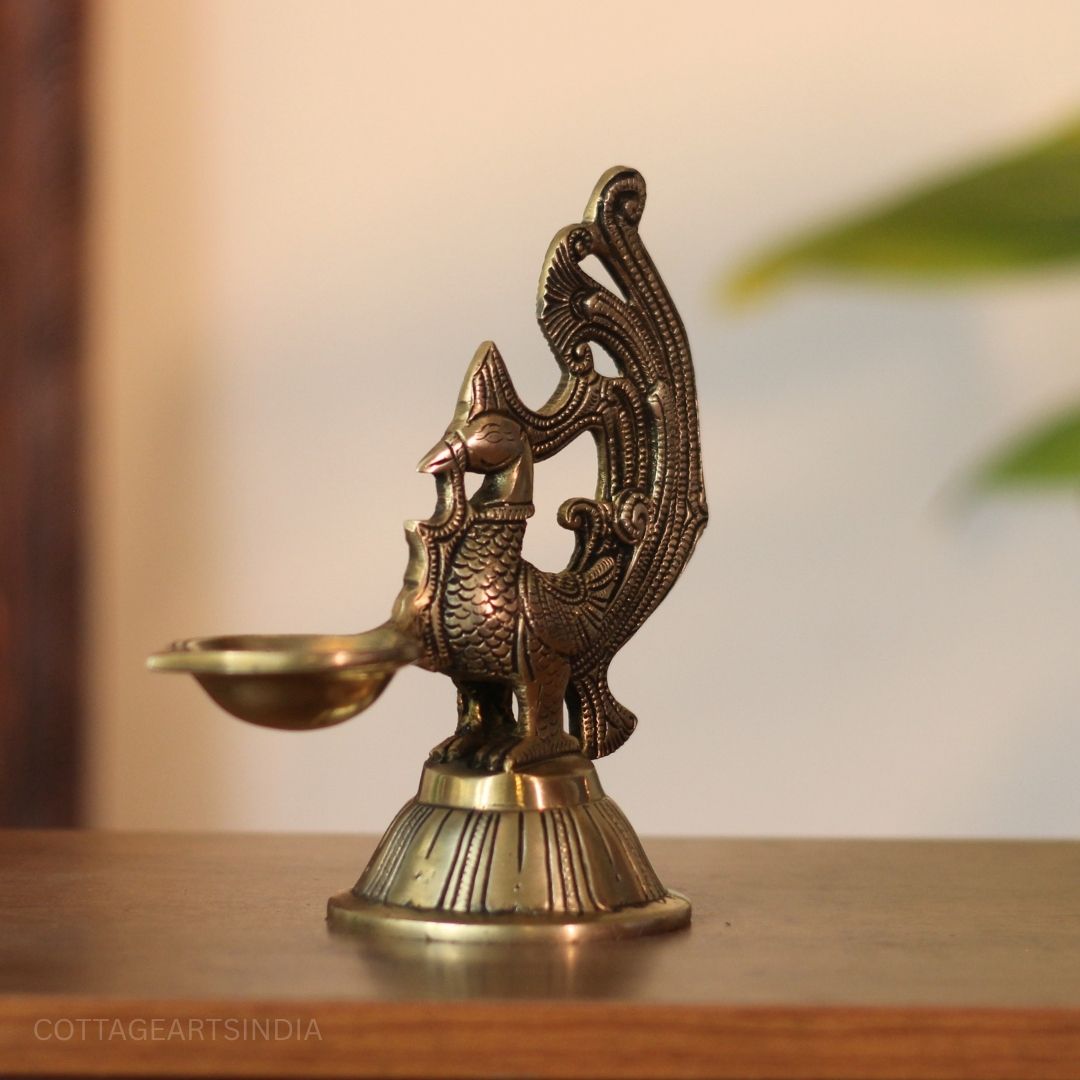 Brass Annapakshi Oil Diya