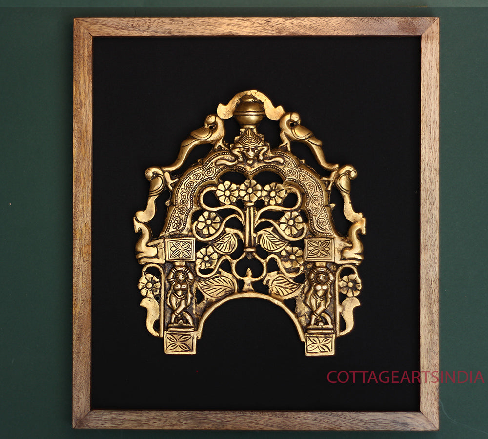 Wooden Frames With Brass Prabhavali Floral