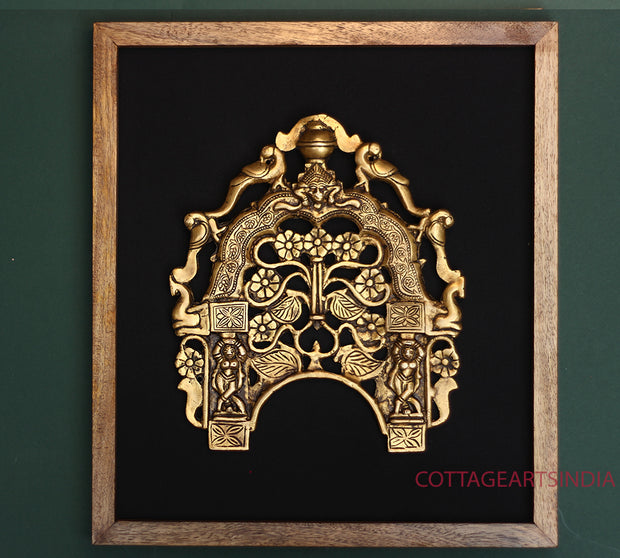 Wooden Frames With Brass Prabhavali Floral