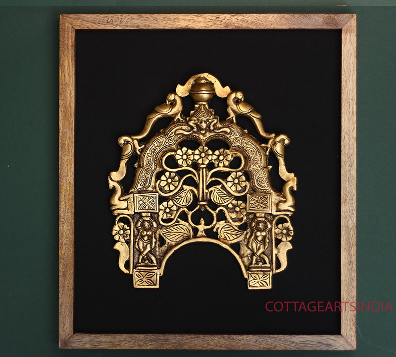 Wooden Frames With Brass Prabhavali Floral