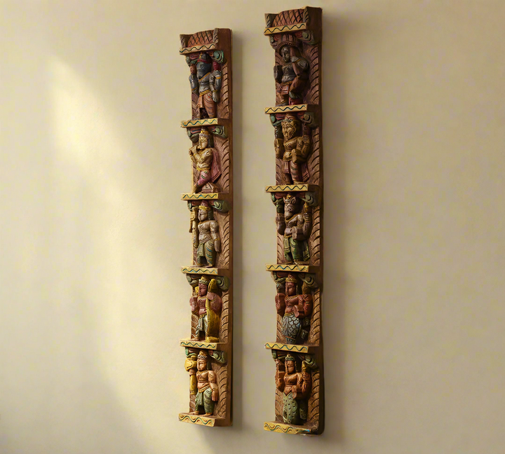 Wooden Wall Panel Dasavthar 36" in Pair