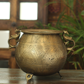 Brass Vintage Carved Planter